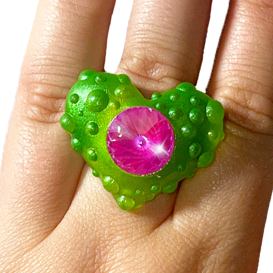 BUBBLE HEART RING