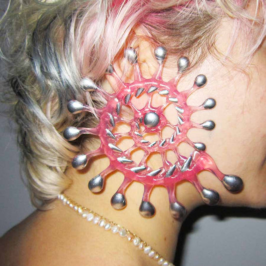 CHROME SPIRAL EARRING SET