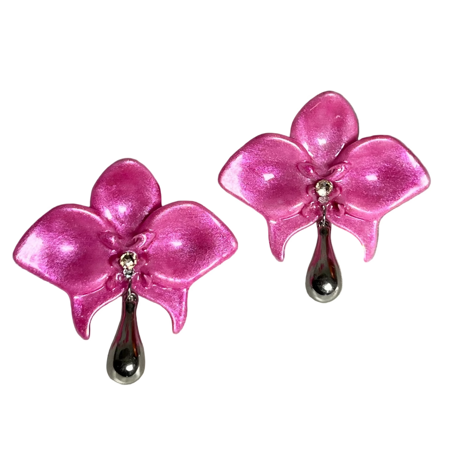PINK ORCHID EARRINGS