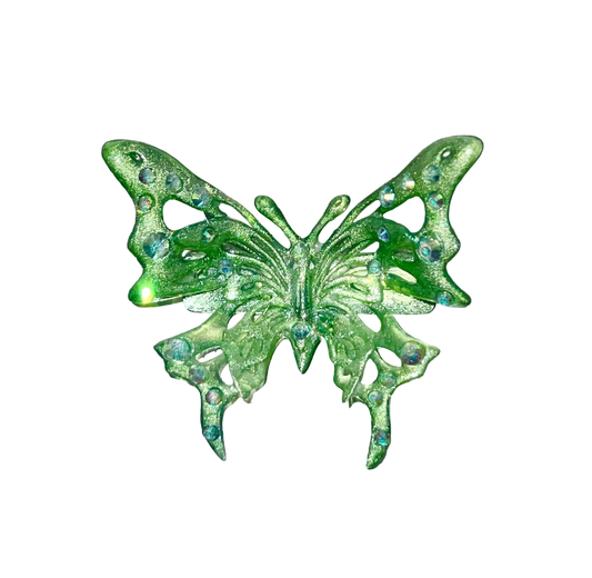 GREEN BUTTERFLY BARRETTE