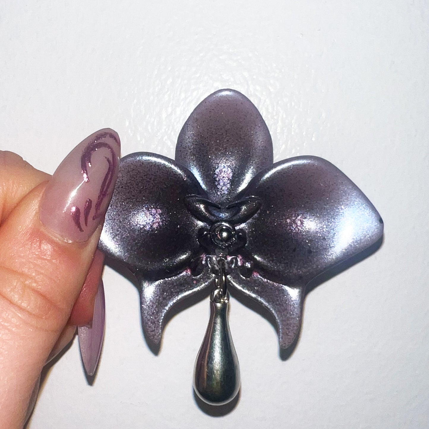 TEARDROP ORCHID EARRING SET