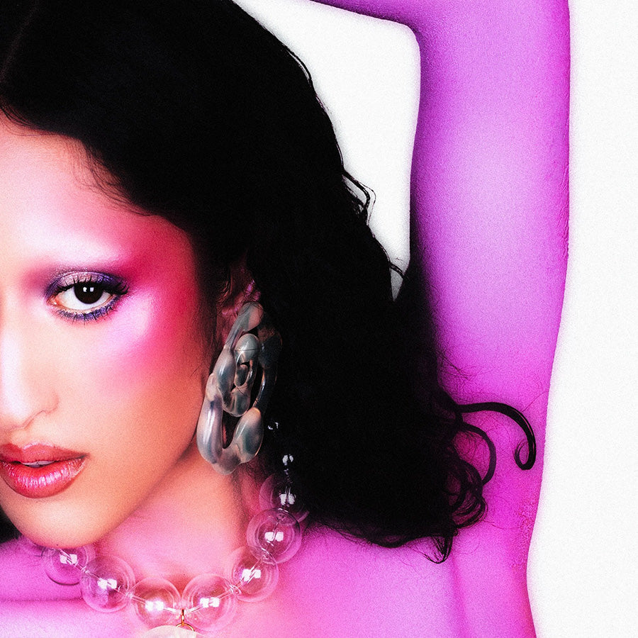 CLEAR SPIRAL EARRING SET